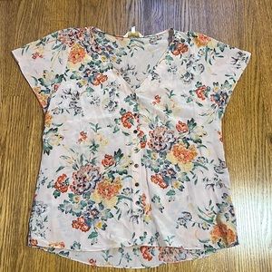 Pink Silk Rebecca Taylor Silk Button Down Size 12